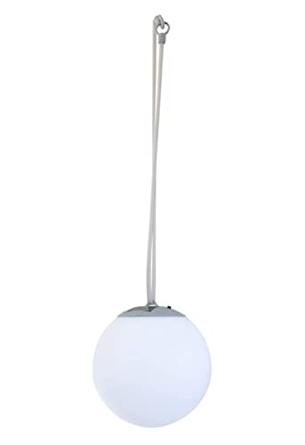 Premium Solar LED Hängeleuchte - 20 cm - Kugelleuchte zum Hängen mit 4 LED in warm weiß - Garten Balkon Terrasse Deko Kugel Lampe Beleuchtung