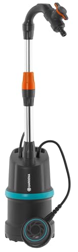Gardena Regenfasspumpe 4000/1 mit Kabel: Tauchdruckpumpe mit integriertem Filter, Fördermenge 4000 l/h,...
