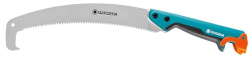 Gardena combisystem-Gartensäge 300 PP gebogen: Astsäge für optimale Astschnitte, Sägeblattlänge 315 mm, mit Räumhaken, hartverchromt, Abrutschstopp, Präzisionszahnung mit 2-Seiten-Schliff (8738-20)