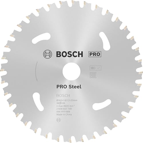 Bosch 1x PRO Steel Kreissägeblätter für Akku-Handtrockensägen (für Stahl, Ø mm, Professional Zubehör...