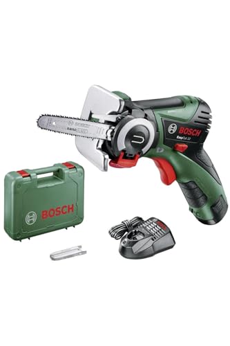 Bosch Akku Säge EasyCut 12 (1 Akku, NanoBlade Technologie, 12 Volt System, im Koffer), Schwarz, Grün, Rot