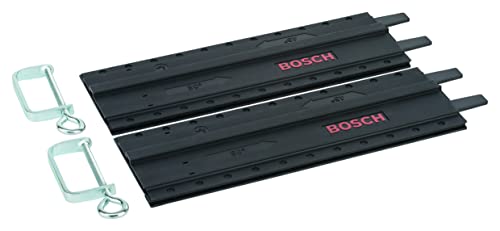 Bosch Accessories 2x Führungsschiene aus Kunststoff mit Schraubzwingen ( 2x 350 mm, Zubehör Kreissägen)