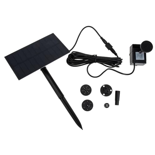 BEBEMOKO 1 Satz Solarbrunnen Solar-Wasserbrunnenpumpen sonnenbetriebene brunnenpumpe Outdoor-Dekor solarbrunnem wasserfontäne solar gartendeko solare Wasserpumpe Brunnen im Freien Abs Black