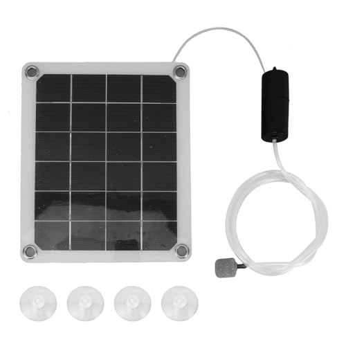 Duroecsain Solar Teichbelüfter - Solarpumpe für Teiche mit USB-betriebener Solar-Luftpumpe - Einstellbare Teichbelüfterpumpe - Praktischer Teichbelüfter für Aquarium, Garten, Brunnen