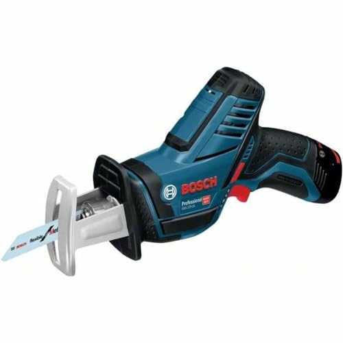 Bosch Professional 12V System Akku Säbelsäge GSA 12V-14 (Schnitttiefe Holz/Metallprofile: 65/50mm, inkl. 2 Sägeblätter, L-BOXX, ohne Akku/ Ladegerät)