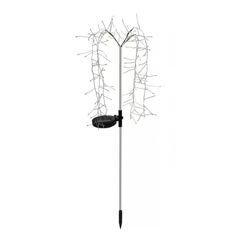 Folpus Künstlicher Baum mit Lichtern, Solar-Pfahllichter für den Garten, LED-Solar-Wegebeleuchtung, 8 Modi für Partys, Balkone, Innenhöfe, Warmes Licht
