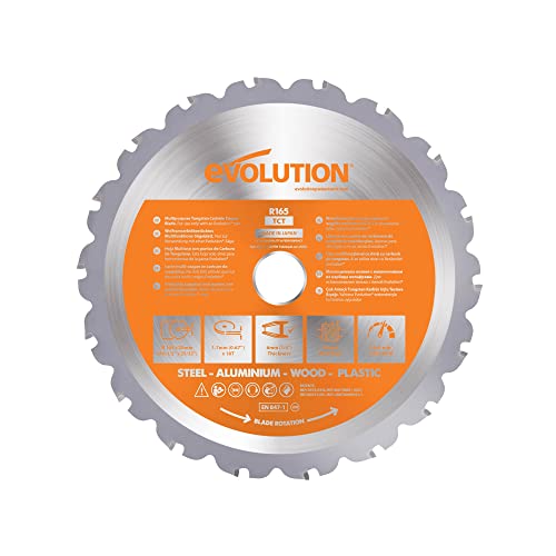 Evolution Power Tools R165TCT-18CS (Rage) Multi-Material-TCT-Klinge zum Schneiden von Holz, Metall und...