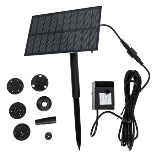 NULYLU 1 Satz Solarbrunnen Pumpe für Springbrunnen im Freien solarbetriebener Sprinkler Teichpumpe bewässern solarbrunnem wasserfontäne solar Pool-Solarpumpe solare Wasserpumpe Abs Black