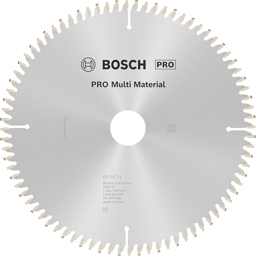 Bosch 1x PRO Multi Material Kreissägeblatt für Kabel-Kapp‑ und Gehrungssägen (für Aluminium, Kunststoff, Ø mm, Professional Zubehör Kapp- und Gehrungskreissäge)