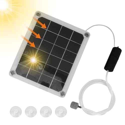 Solar-Belüfter – Beckenbelüfter, Stromversorgung über USB, verstellbare Solarpumpe für Teich, Teichbelüfter, praktisch für Hydrokultur, Garten, Teiche und See