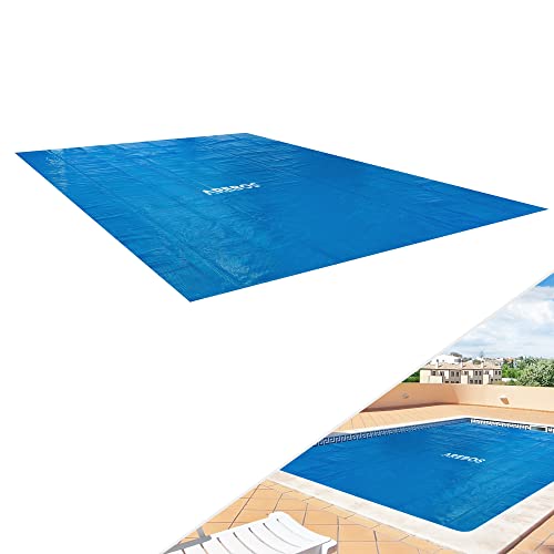 Arebos Pool Solarabdeckplane eckig 5,49 x 2,74 m Blau | Solarplane Stärke 120 µm | Solarfolie zuschneidbar | Poolheizung für Wassererwärmung Wärmeplane