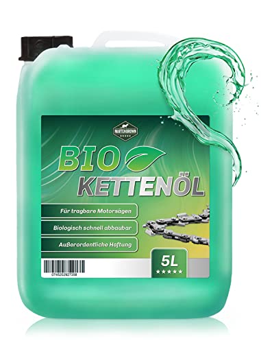 Martenbrown® Bio Kettensägenöl / 5l im Kanister/Biologisch abbaubar/Sägekettenöl für tragbare...