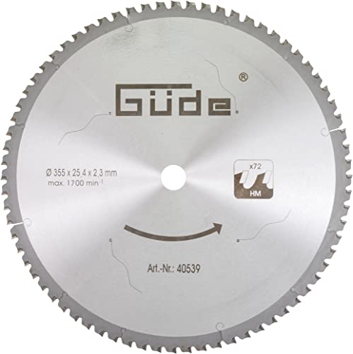 Güde 40539 Metallkreissägeblatt HM 355x25,4x72Z