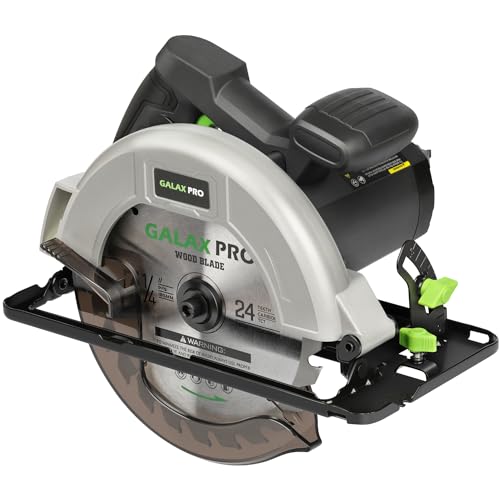 Kreissäge, GALAX PRO 1400W, Maximale 6000RPM, Einstellbare Schnitttiefe und -winkel: 62 mm (90°) - 48 mm (45°), Sägeblatt-Ø: 185mm, für Holz, Weichmetall, Plastik, PVC