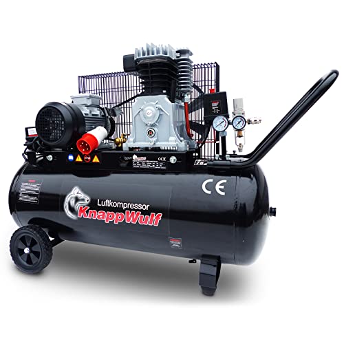 KnappWulf Kompressor KW3300 Druckluftkompressor 100L Kessel Riemenantrieb 400V mit 320L Liefermenge