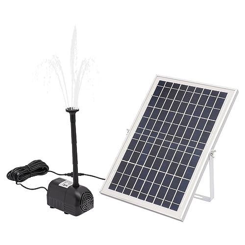 Fliuyr Solar Bachlaufpumpe,24V 10W Solarpumpe Wasserfall,1000l/h, Solarpumpe,Wasserfall Pumpe Garten Teich Brunnen für Aquarien, Teiche,Wasserzirkulation Sauerstoffzufuhr