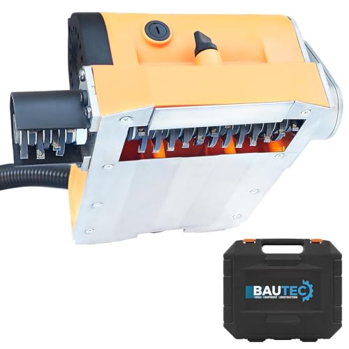 BAUTEC Sanierungsfräse 1200W » Fräsbreite 150mm » Putzfräse, Renovierungsfräse, Betonfräse, Walzenfräse, Kofferset inkl. Absaugschlauch