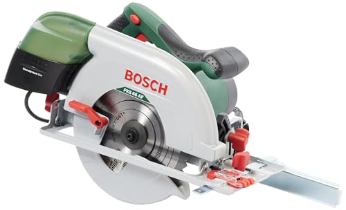 Bosch Kreissäge PKS 66 AF (Präzises Sägen in Holz, 1600 Watt; max. Schnitttiefe 66 mm; 3 tlg....