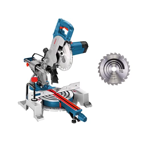 Bosch Professional Kappsäge Gehrungssäge GCM 80 SJ (1.400 Watt, Sägeblatt-Ø: 216mm, inkl. 2x...