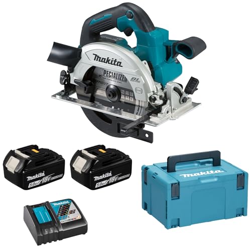 Makita DHS660RTJ Akku-Handkreissäge 57 mm 18 V 5,0 Ah, 2 Akkus + Ladegerät im MAKPAC Bunt