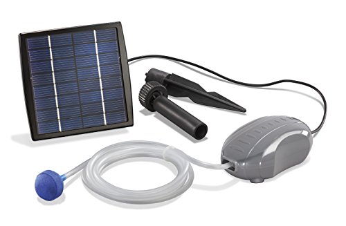 Esotec Teichbelüfter Solar AIR S | Sauerstoffpumpe für Teich Teichpumpe solar Luftpumpe für Gartenteich Teich-Zubehör Belüftungspumpe Solarpumpe Solarteichpumpe | 120l/h 101870