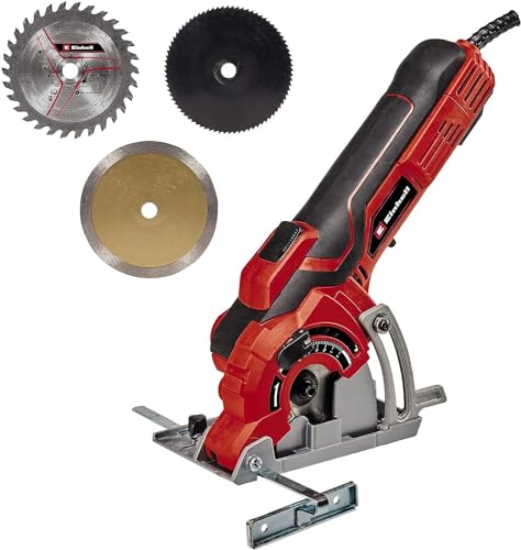 Einhell Mini-Handkreissäge TC-CS 89 (600 Watt, einfache, werkzeuglose Einstellung der Schnitttiefe bis 27 mm,...