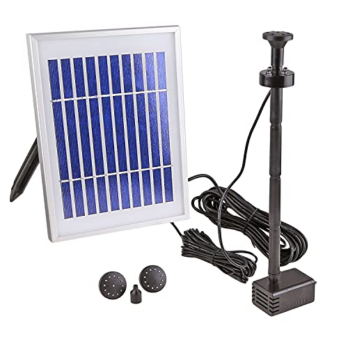 CLGarden Solar Pumpe Springbrunnen NKASP4 kleine Solarpumpe mit Akku und LED Teichpumpe für Miniteich...