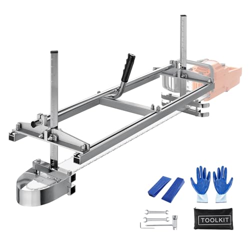 VEVOR Mobiles Sägewerk 35-91cm Tragbare Kettensäge 36 Zoll Stahl rostbeständig Kettensägenmühle 0,5-30cm...