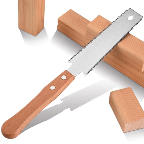 Kleine Holzbearbeitung Handsäge, 6-Zoll flexible Klinge Doppelkante TPI 17/11 Pull Saw für Handwerk, Hobby, DIY, rutschfeste Holzgriff Garten Trim Saw, scharfe und leichte Holzbearbeitungswerkzeuge