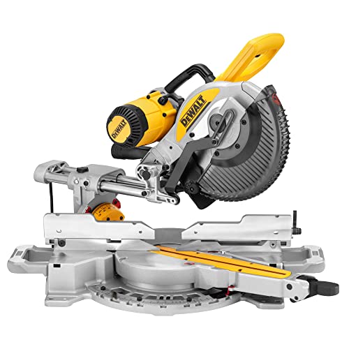 DEWALT 1.650 Watt Paneelsäge DWS727 (250mm, mit Schnitttiefenbegrenzung, Neigungs- und Gehrungswinkel...