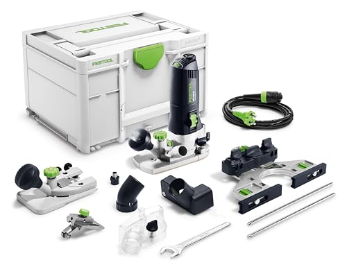 Festool Modul-Kantenfräse MFK 700 EQ-Set (mit Seitenanschlag, Frästisch, Spannzange, Gabelschlüssel, Tastschuh, Schraubendreher, Absaughaube, plug it-Netzkabel), im Systainer