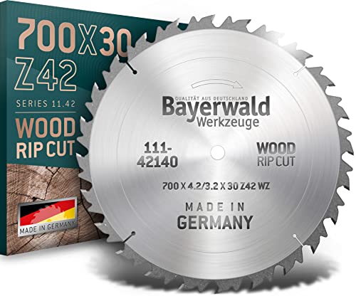Bayerwald - HM Kreissägeblatt - Ø 700 mm x 4,2 mm x 30 mm | Wechselzahn (42 Zähne) | grobe, schnelle...