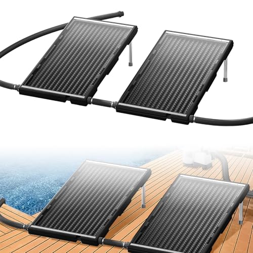 XINZI Pack of 2 Sonnenkollektor Poolheizung 111,5 x 66 cm – Hochleistungs-Solarheizung für Schwimmbad und Gartendusche, Anschluss Ø 38 mm, Effiziente Solarmatte für Warmwasser, Gerade Panel