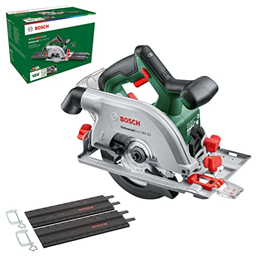 Bosch Akku-Kreissäge UniversalCirc 18V-53 (Präzises Sägen in jedem Holzmaterial; max. Schnitttiefe 53 mm; 2...