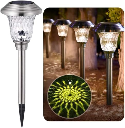 BEAU JARDIN 4 Stück Solarlampen für Außen Garten Solarleuchten Farben Wechselnd Solarlampe Wasserdichte...