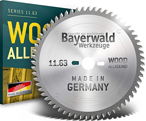 Bayerwald - HM Tischkreissägeblatt Ø 254 mm x 2,8 mm x 30 mm (Für Spanplatten, Plexiglas etc.) | 48 Zähne Hohldach Flachzahn - Negativ