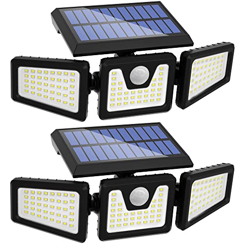 SEFON Solarlampen für außen mit Bewegungsmelder 118 LED Solarleuchten für außen IP65 LED Strahler Außen...
