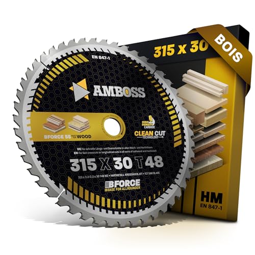 HM Kreissägeblatt 315x30 Z48 Wechselzahn für Holz - Allround. AMBOSS WERKZEUGE® Sägeblatt 315mm komp. zu Atika HT 315 Metabo TKHS 315 Holzstar FKS 315 Makita 2712 Scheppach TS315. TS315GT. TS4010 uvm.