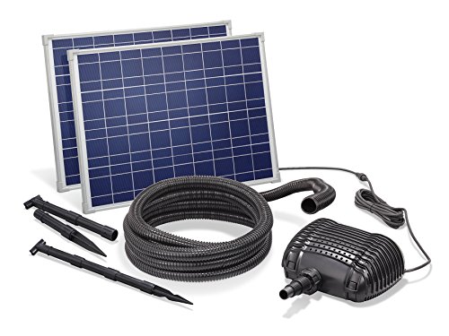 esotec Solar Bachlauf für Gartenteich 70/3400 PRO| Komplettset mit Bachlaufpumpe Solarmodul Erdspieß |...