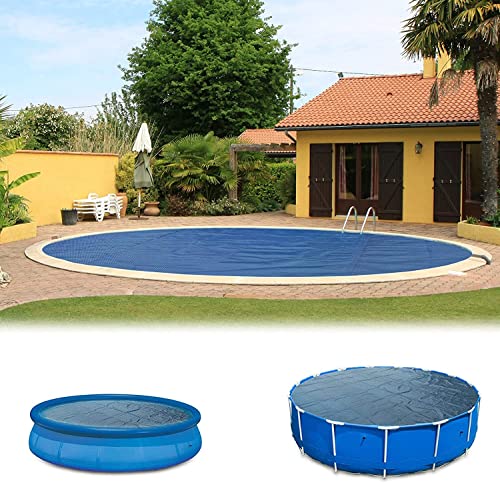 Poolpanda Premium Solarfolie Ø 366 cm rund | Stärke 400 µm | schwarz/blau | zuschneidbar | Solarplane für Pool | Poolheizung