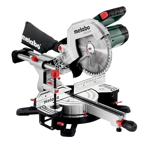 Metabo Kapp- und Gehrungssäge KGS 254 M – 613254000 – Mit Precision Cut Line, 254 mm Sägeblatt und...