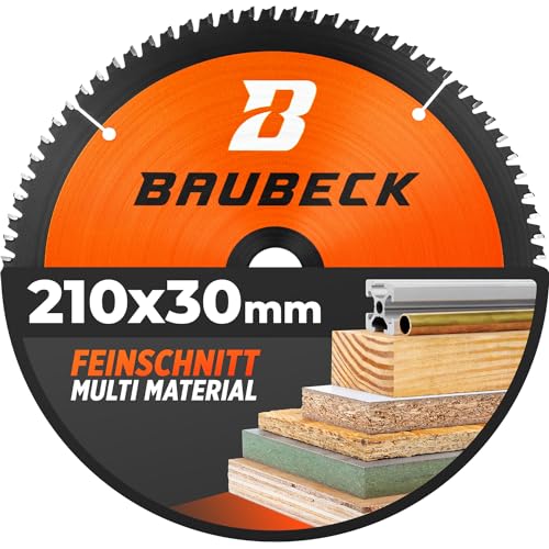 BAUBECK Sägeblatt 210x30 - Multi Material Feinschnitt - Sägeblatt 210x30 Holz, Aluminium uvm. -...