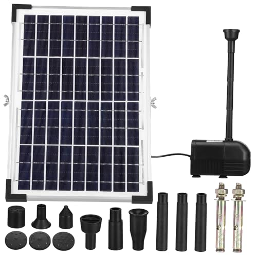 CAXUSD Solar-gartenspray 12-watt-solarpanel Wasserpumpe Solarpumpe Für Pool Solarpumpen Für Vogeltränke Pumpe Für Wasserspiele Solarteichpumpe Solarpanel-kit Solarbrunnenpumpe Black Abs