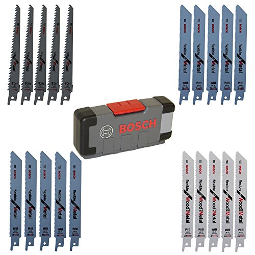 Bosch Professional 20tlg. Säbelsägeblätter ToughBox for Wood and Metal (für Holz und Metall, Zubehör Säbelsäge)