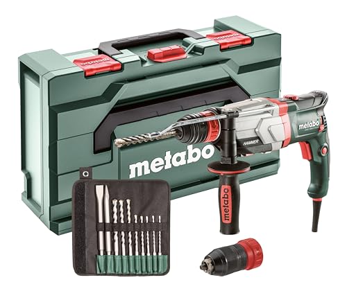 Metabo Multihammer UHEV 2860-2 Quick Set – 600713510 – Multihammer zum Hammerbohren, Bohren in zwei Gängen und Meißeln – 4 m Kabellänge