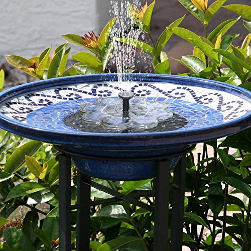 TekHome Solar Springbrunnen, 1.6W Vogelbad Brunnen Garten Deko,Gartendeko Solar Fontäne, Gartenbrunnen Pumpe...