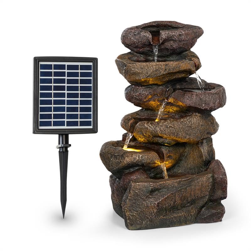 Blumfeldt Savona Solarbrunnen,inkl. Solarpanel,Leistung: 2,8 Watt,Lithium-Ionen-Batterie (ca. 5h...